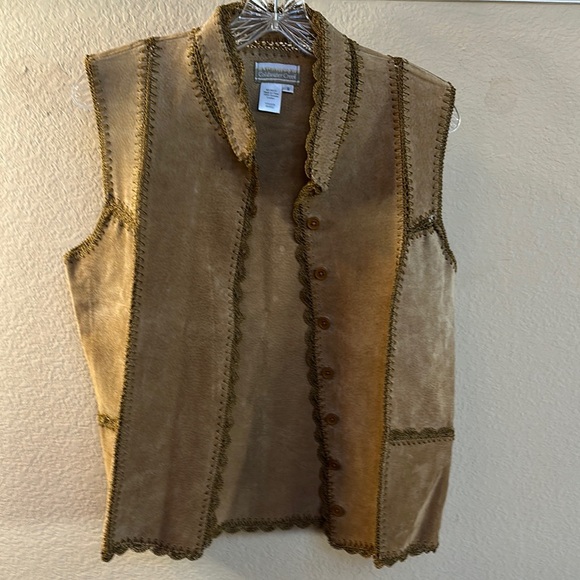 Coldwater Creek Brown Suede Vest - Picture 3 of 6